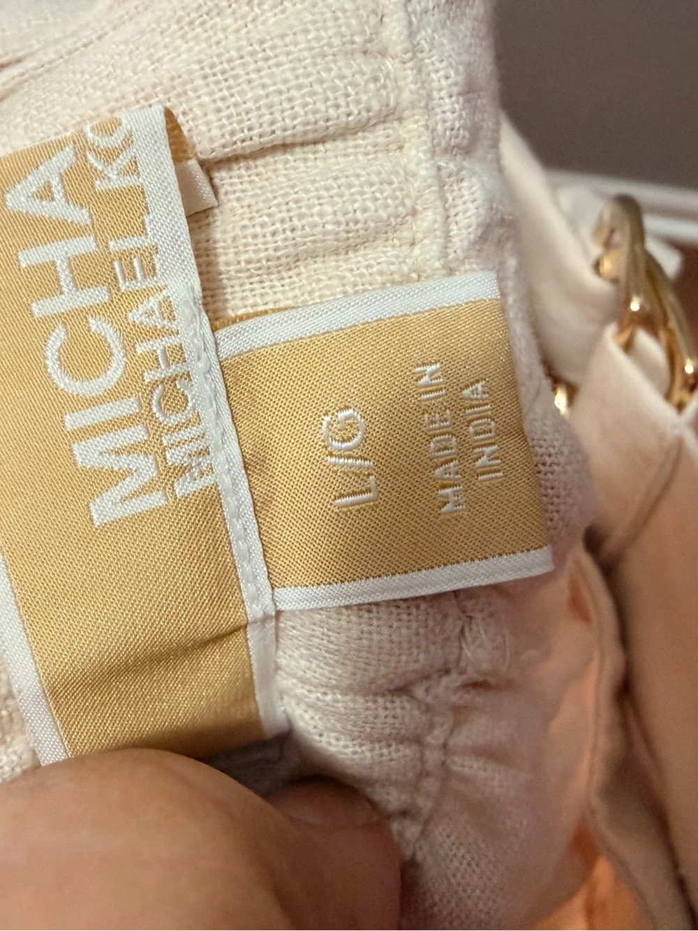Micheal kors High-Waist Belted Wide-Leg Pants in Cream